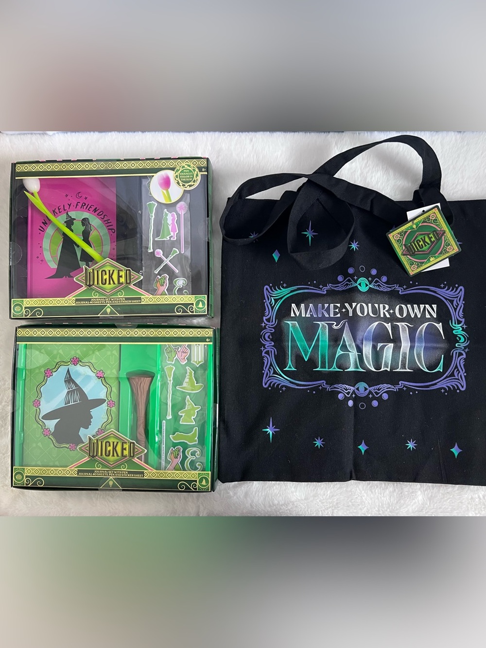 Wicked tote bag with 2 journal sets